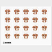 Autocollant de chien adorable Kawaii (Feuille)