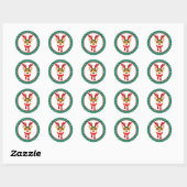 Autocollant de chien Corgi Joyeux Noël (Feuille)