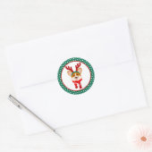 Autocollant de chien Corgi Joyeux Noël (Enveloppe)