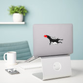 Autocollant de chien de disque de Rat terrier (Ordinateur portable sur le bureau)