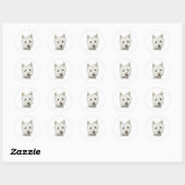 Autocollant de chien mignon Westie (Feuille)