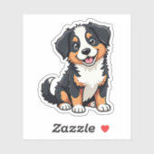 Autocollant de chiot Aussie Kawaii souriant (Feuille)