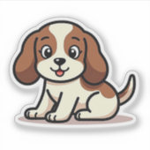 Autocollant de chiot Cocker Spaniel mignon – Grand (Devant)