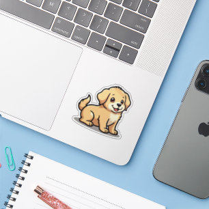 Autocollant de chiot Golden Retriever mignon – Gra