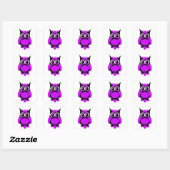 Autocollant de Chouette à punk violet (Feuille)