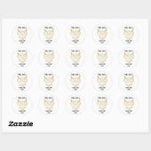Autocollant de Chouette d'or (Feuille)