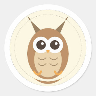 Autocollant de chouette mignon | Autocollant d'ani