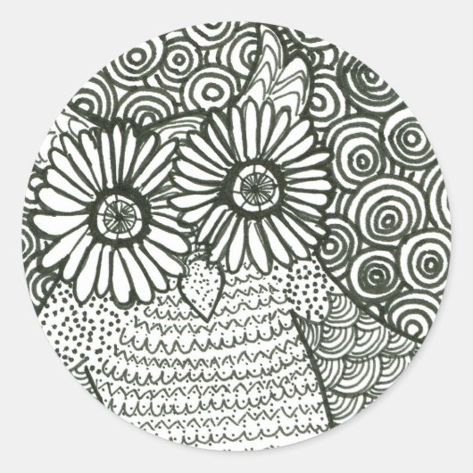 Autocollant de Chouette psychédélique (Devant)