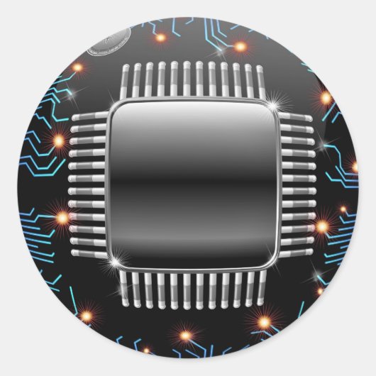 Autocollant de circuit de carte mère électronique (Devant)