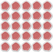 Autocollant de cire de patte de chien rouge (Devant)