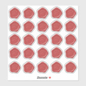 Autocollant de cire de patte de chien rouge (Feuille)