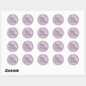 Autocollant de cire de prune violette avec initial (Feuille)