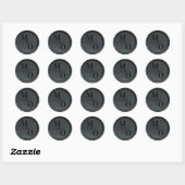 Autocollant de cire de sceau de mariage à initiale (Feuille)