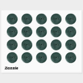 Autocollant de cire vert émeraude avec initiales (Feuille)