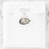 Autocollant de citation de chat de Ste Gertrude de (Sac)