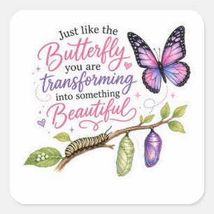 Autocollant de citation de transformation de papil
