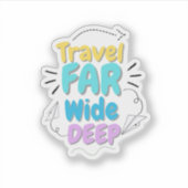 Autocollant de citation de voyage (Devant)