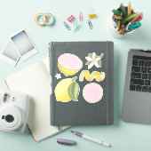 Autocollant de citronnade rose Citron Floral Agrum (Couverture iPad)