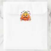 Autocollant de citrouille anxieuse (Sac)