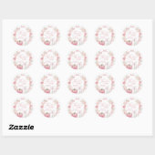 Autocollant de citrouille coquette à ruban rose (Feuille)