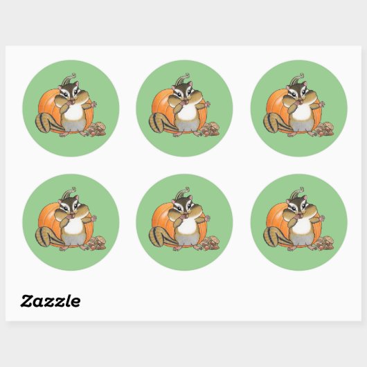Autocollant de citrouille de Tamia Mignon (Feuille)