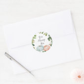 Autocollant de citrouille de verdure Votre message (Enveloppe)