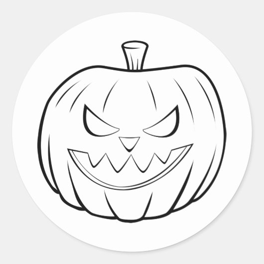 Autocollant de citrouille d'Halloween (Devant)