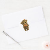 Autocollant de citrouille d'ours de mousse mignon (Enveloppe)