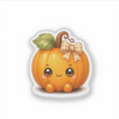 Autocollant de citrouille Kawaii mignon (Devant)