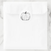 autocollant de citrouille noir et blanc (Sac)