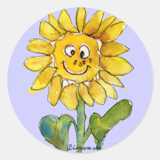 Autocollant de Clipart de tournesol 3 (Devant)