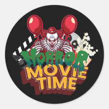 Autocollant de clown pour l'heure du film d'horreu
