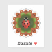 Autocollant de coccinelle de vinyle cousu personna (Feuille)