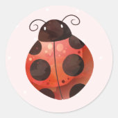 Autocollant de coccinelle pour fête d'anniversaire (Devant)