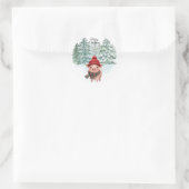 Autocollant de cochon de Noël (Sac)