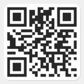 Autocollant de code qr carré personnalisé (Devant)