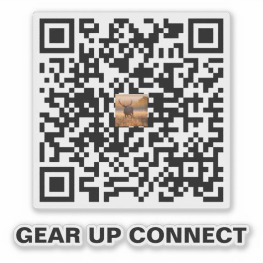 Autocollant de code QR de chasse – Équipez-vous et (Devant)