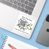 Autocollant de code QR de mouton amusant (Ordinateur portable avec iPhone)