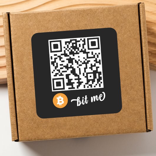 Autocollant de code QR de portefeuille Bitcoin (BT