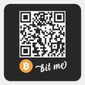 Autocollant de code QR de portefeuille Bitcoin (BT (Devant)