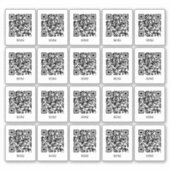 Autocollant de code QR de table de café | Scan de (Devant)