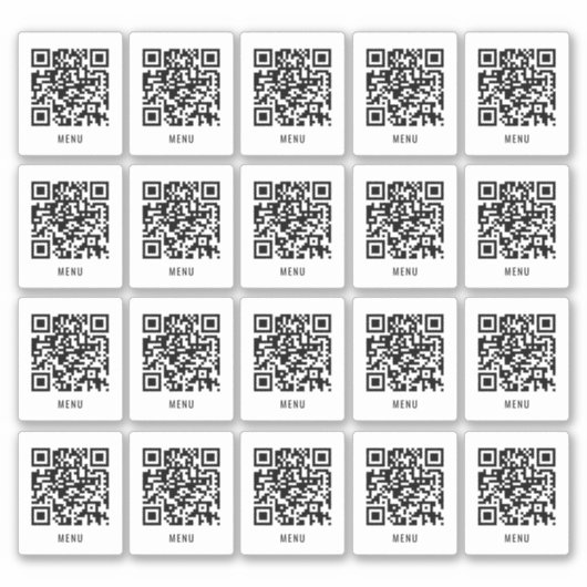 Autocollant de code QR de table de café | Scan de (Devant)