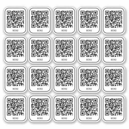 Autocollant de code QR de table de café | Scan de (Devant)