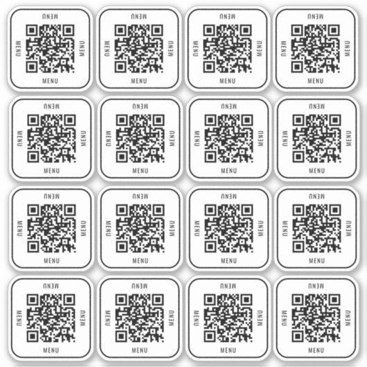 Autocollant de code QR de table de café | Scan de (Devant)