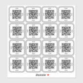 Autocollant de code QR de table de café | Scan de (Feuille)
