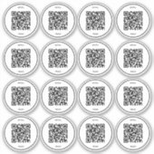 Autocollant de code QR de table de café | Scan de (Devant)