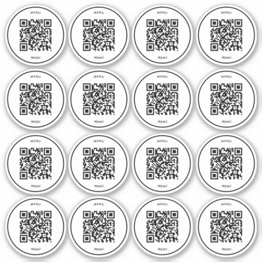 Autocollant de code QR de table de café | Scan de (Devant)