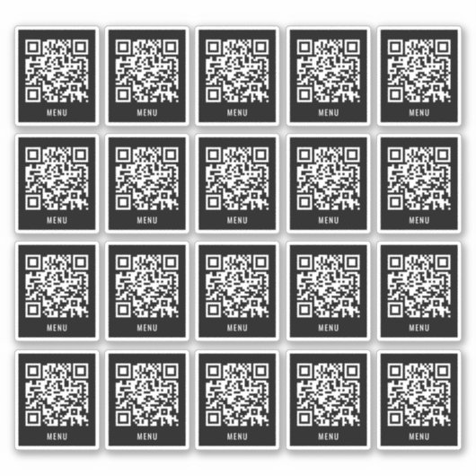 Autocollant de code QR de table de café | Scan de (Devant)