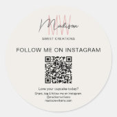 Autocollant de code QR Monogramme Logo Boulangerie (Devant)