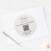 Autocollant de code QR Monogramme Logo Boulangerie (Enveloppe)